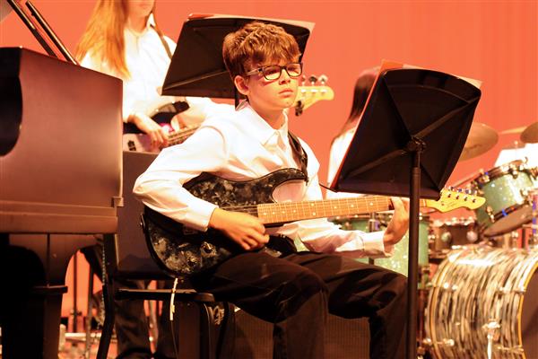 Students performing at the 2023-2024 All County Jazz Concert